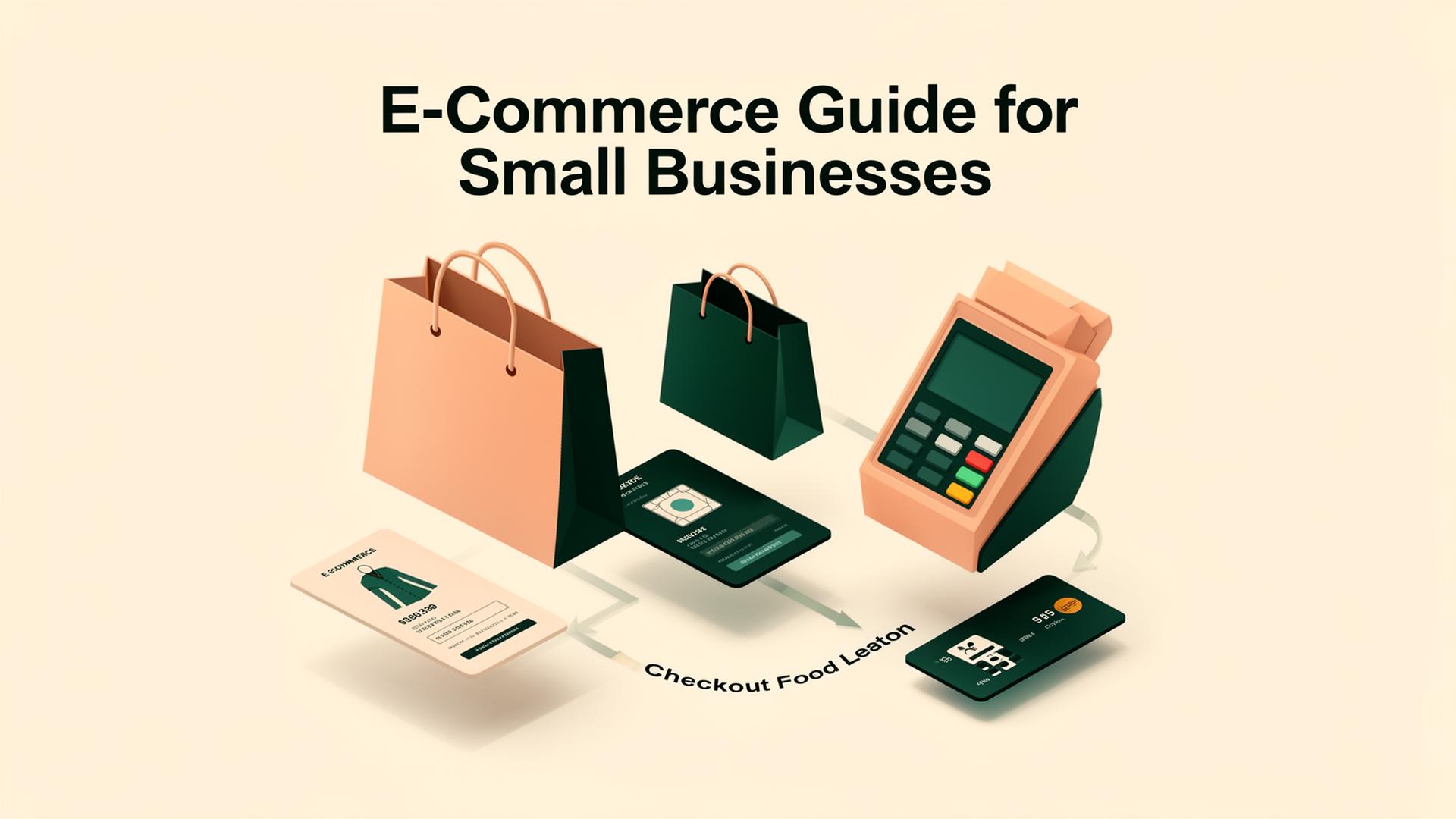 Editorial illustration of an e-commerce store for small and medium businesses